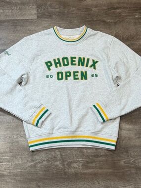 Mens barstool golf gray WM phoenix open crewneck sweatshirt size small Euc.